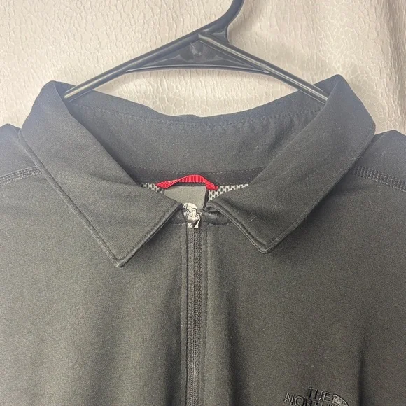 The North Face Womens Quarter Zip Athletic Top XL Black Short Sleeve - Picture 7 of 9